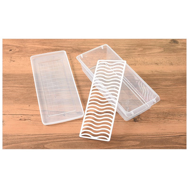 

Kitchen Rectangle Refrigerator Drain Plastic Fruit Food Seal Freezing Storage Box - Small Size