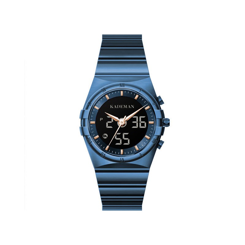 

KADEMAN Fashionable Men's Watch Quartz Watch Stainless Steel Watches Luxury Sports Chronograph Quartz Watch - Blue
