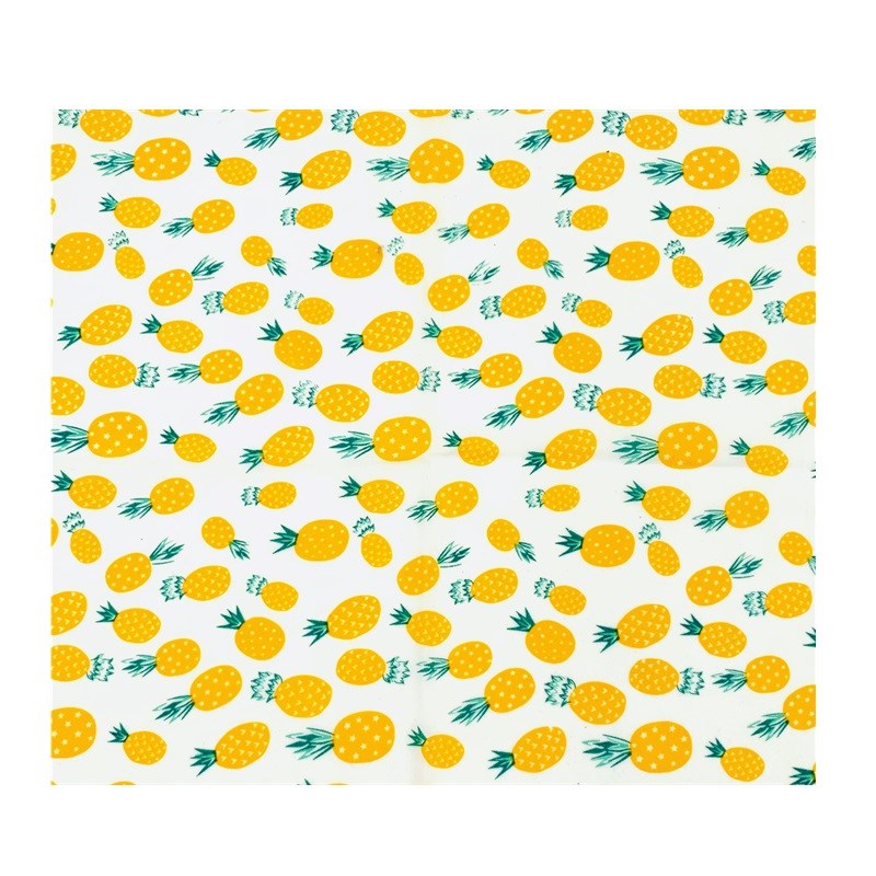 

Reusable Beeswax Fabric Wrap Cool Bag Stretch Cover Bees Jungle Party Plastic Wrap - Pineapple/Size: S
