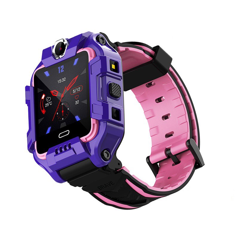 

Q19 Kids Smart Watch 4G GPS Position Kids Dual Camera Security Bracelet Waterproof Kids Watch - Purple//Asia-Pacific Version