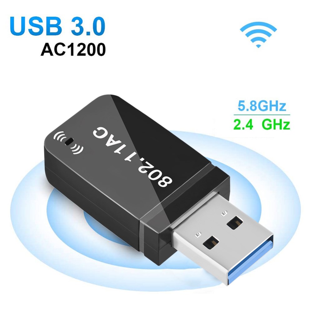 

Сетевая Карта WiFi Dual Band 2.4G / 5,8 Г Беспроводная Сетевая Карта Приемник USB 3.0 WiFi Ключ Для Windows Mac