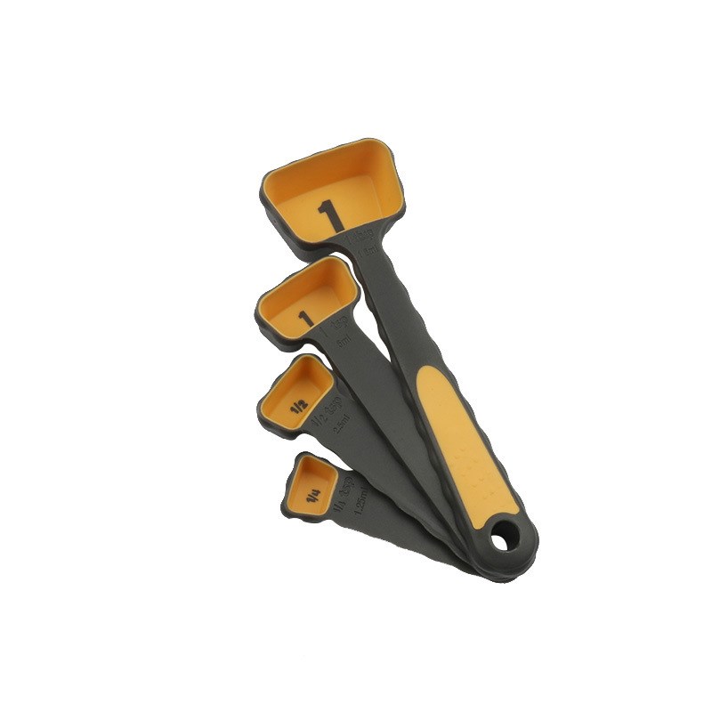 

4Pcs/Set Silicone Measuring Cup Measuring Spoon Baking Measuring Spoon - Orange