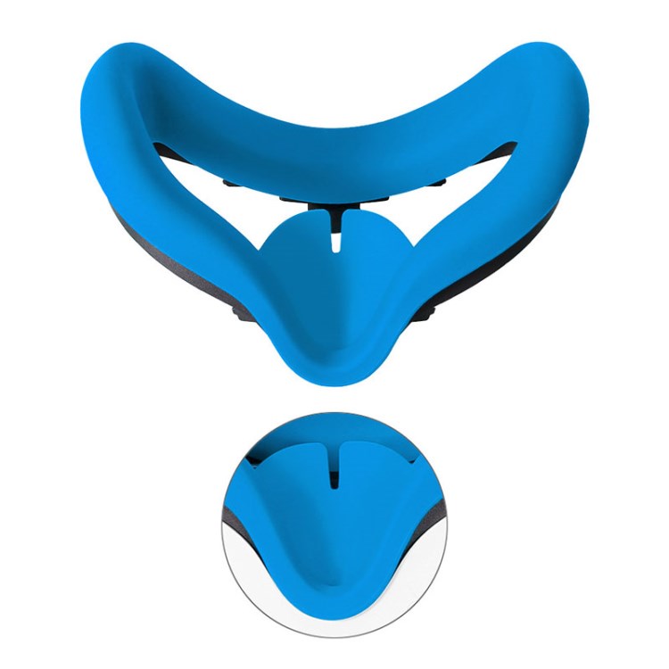 

Silicone Blindfold Eye Pad Lens Protect Cover for Oculus Quest 2 VR Glasses - Blue