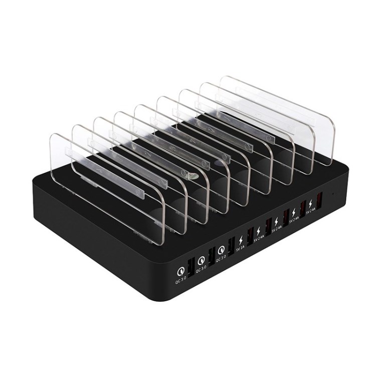 

QC 3.0 8-Port USB Hub PD Lading USB Splitter Phone Ladegerät Adapter - Schwarz/us -stecker - Schwarz/us -stecker