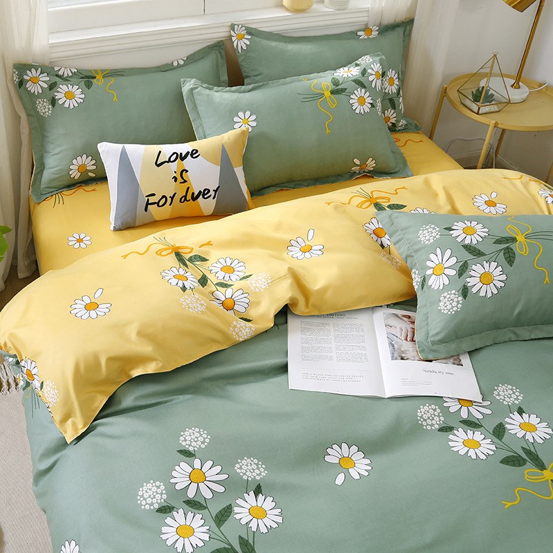 

Plant Series Bed Linens Duvet Cover Set with Pillowcase - Daisy/1.8m 4Pcs/Set