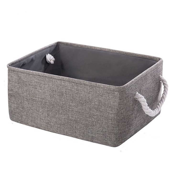 

Collapsible Storage Box Drawstring Handle Storage Basket for Baby Clothes Toys - Grey/Size: S