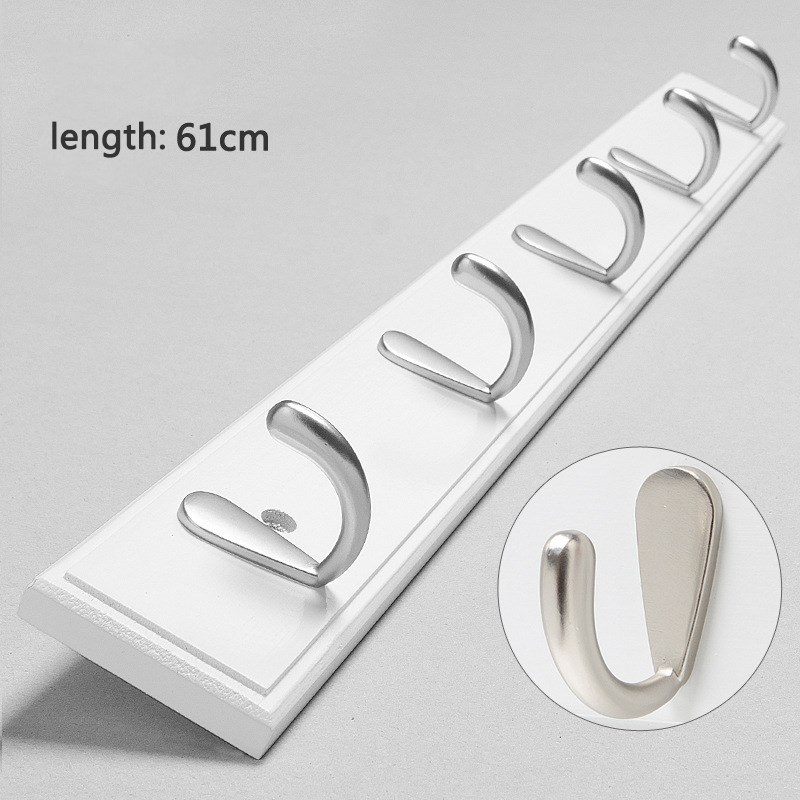 

5-Hook/4-Hook Clothes Hanger Rack Wall Door Hanging Clothes Hook - White//5-hook