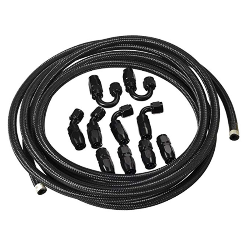 

20 Fuß 6an CPE -kraftstoffleitungsschlauch Nylon+edelstahl Geflochten