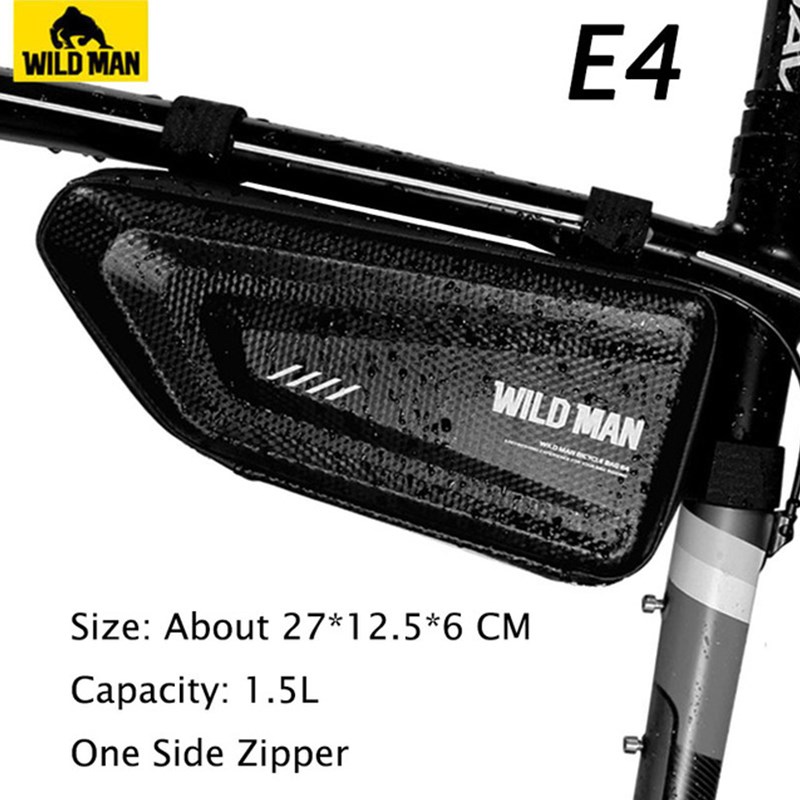 

Wild Mann Regenschutz Fahrradtasche Dreiecksattel-Bike-Tasche Für Road Mountain-Radfahren - E4 // 1.5L.
