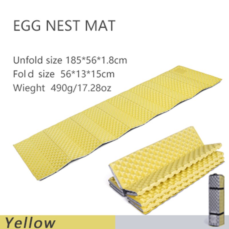 

Ultraleiche Schaumstoff-Matratze Campingschaum Schlafs-Pad Wasserdichte Weichmatte Erwachsene Picknick-Yoga-Matte - Gelb
