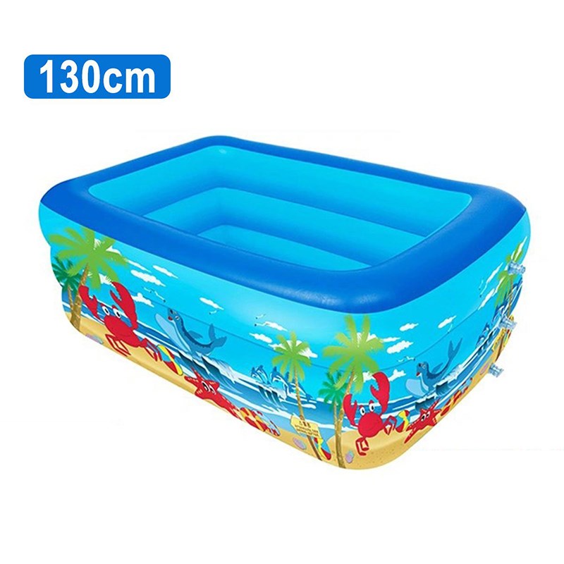 

Aufblasbares Baby Schwimmbad Kinder Pump Pool Kiddie Paddling Pool - Größe: 130 Cm.