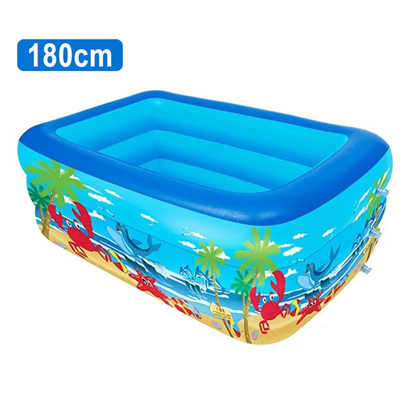 

Aufblasbares Baby Schwimmbad Kinder Pump Pool Kiddie Paddling Pool - Größe: 180 Cm.