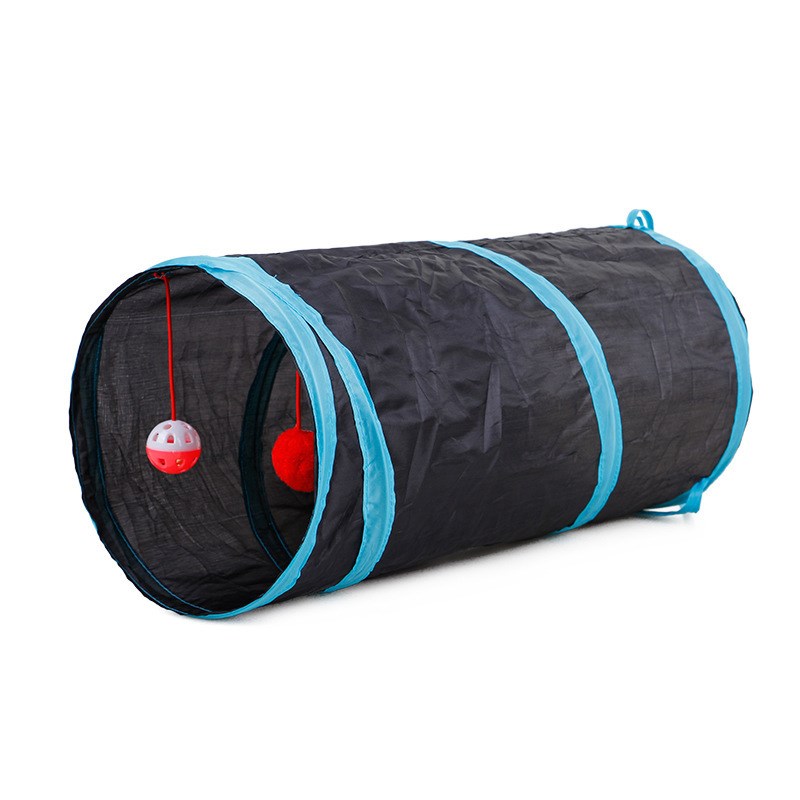 

Pet Cat Tunnel Tube Katzenspielzeug Zusammenklappbar Katzenspiel Zelt Katzenhaus Bett - Schwarz