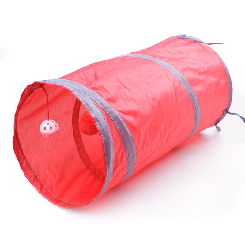 

Pet Cat Tunnel Tube Katzenspielzeug Zusammenklappbar Katzenspiel Zelt Katzenhaus Bett - Rot