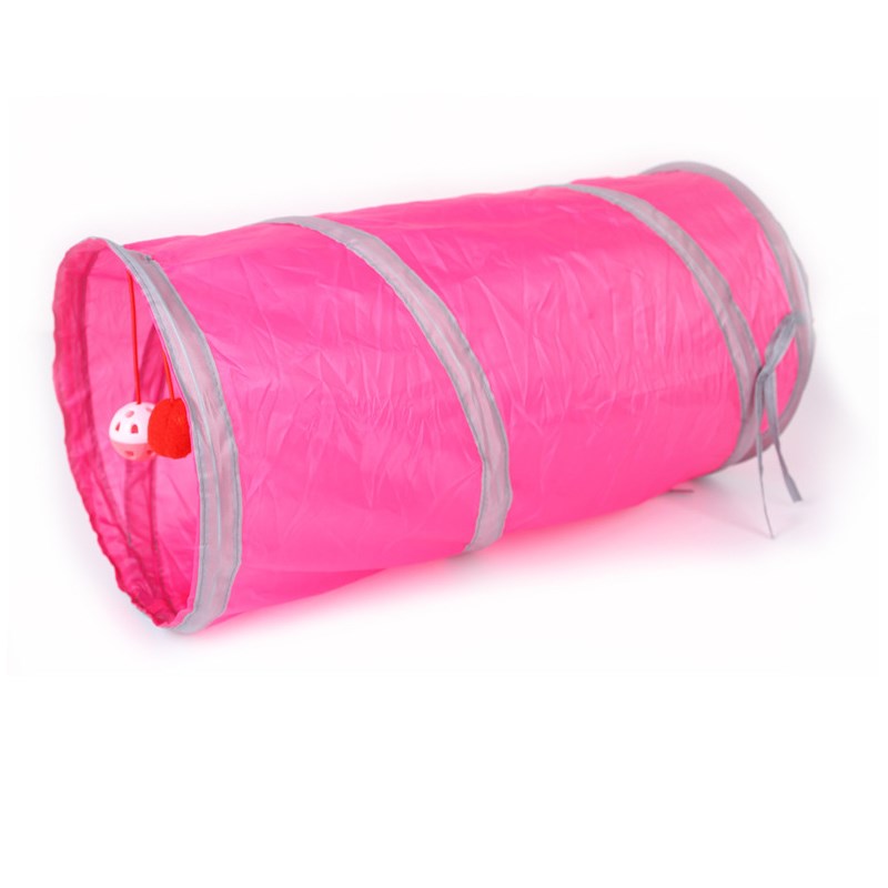 

Pet Cat Tunnel Tube Katzenspielzeug Zusammenklappbar Katzenspiel Zelt Katzenhaus Bett - Rose