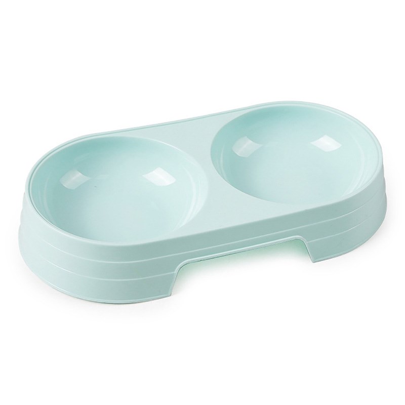 

Pet Bowl Double-Bowl Cat Dog Feeder Wasserschale - Blau