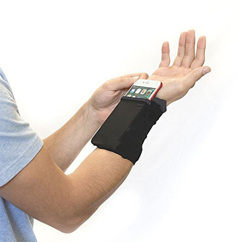 

Kleine Jogging -armband Für Handyschlüsselhülsenbeutel Laufsportbandband -gurthalter Beutel Gehäuse - Schwarz, Universal