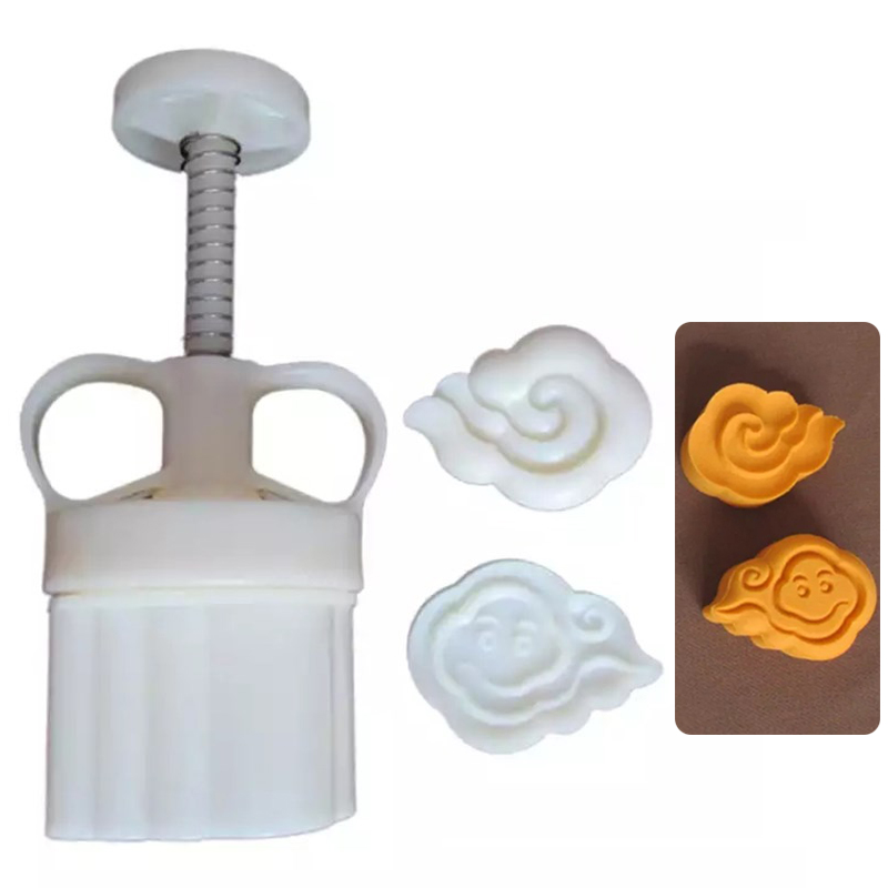 

50g Mooncake Mold Stamps Cake Cutter Mold DIY Cake Baking Tool (without FDA Certificate) - Cloud Shape