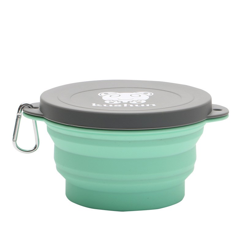 

Gefaltetes Silikon-Babyschalen-Snack-Lebensmittel-Frucht-Fach Für Kid-Kleinkind (ohne FDA-Zertifikat) - Grün / 1000ml.