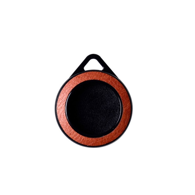 

For Apple AirTag Case PU Leather Skin PC Hard Protector Cover - Brown, AirTag