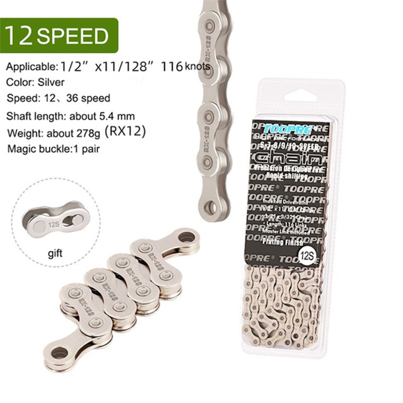 

Toopre Fahrradkette Ultralight Speed ​​Bike Kette Für MTB Mountain Road Bike - 12-Gang