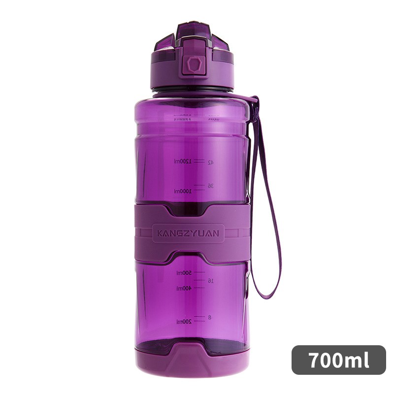 

700ml / 1000ml / 1500ml Kunststoff Sport Wasserflasche Outdoor Sports Shaker Bike Radfahren Wasserkocher - Lila / 700ml.