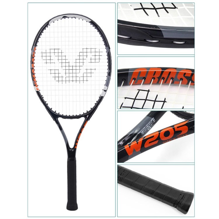 

Kohlefaser-tennisschläger Schockdes Leichter Tennisschläger Für Sport/training- Grau