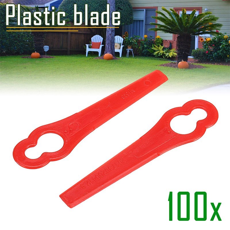 

100Pcs for Stihl-PolyCut 2-2 Trimmer Blade Cutter Lawn Mower Replacement Parts - Red