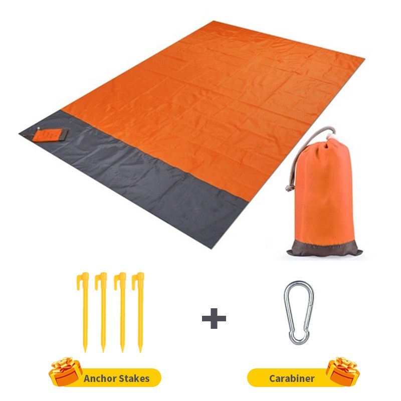 

145 * 200 Cm Picknickmatte Outdoor Camping Wandern Wasserdichte Stranddecke Pad - Gelb + Grau