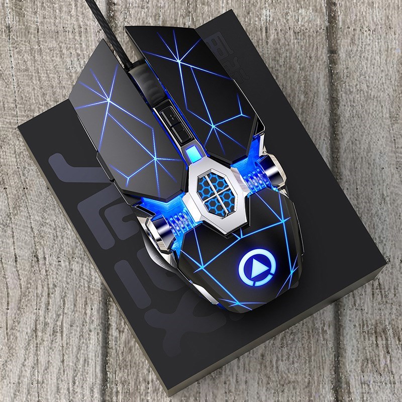 

G30S USB Wired Computer Maus Mechanische Farbenfrohe Lichtspiel -gaming -maus - Schwarz/still