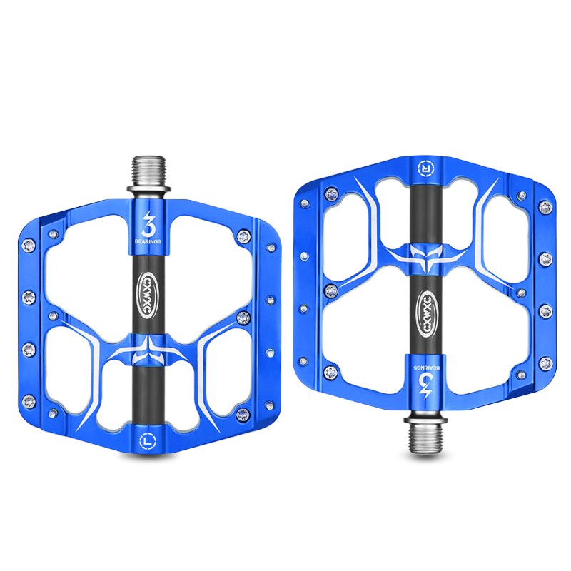 

1 Paar Breites Flaches Fahrradpedal 9/16 "rutschfest BMX MTB-Fahrradpedal - Blau