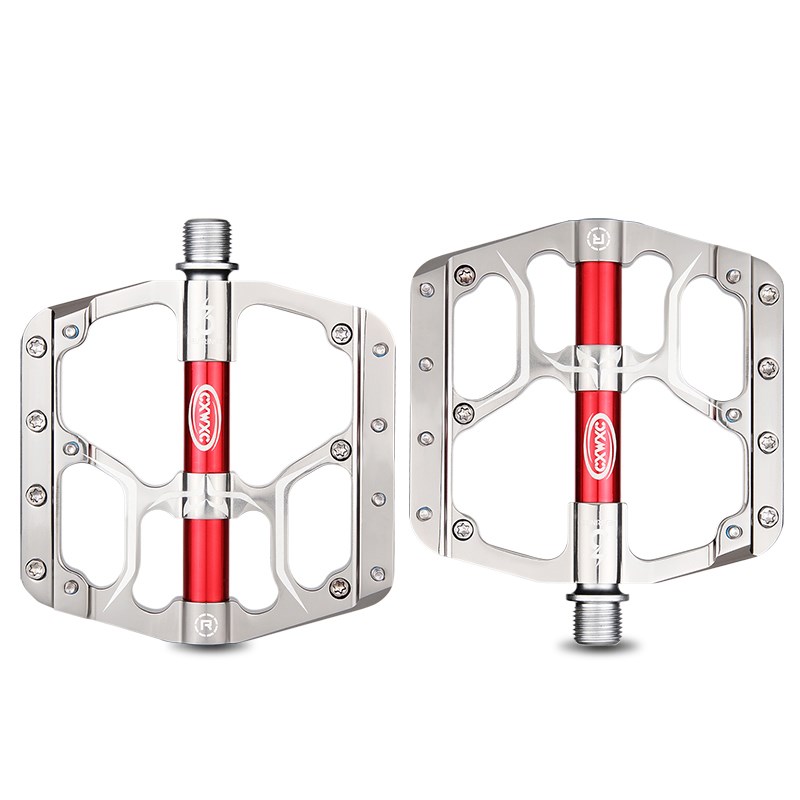 

1 Paar Breites Flaches Fahrradpedal 9/16 "rutschfest BMX MTB-Fahrradpedal - Silber-
