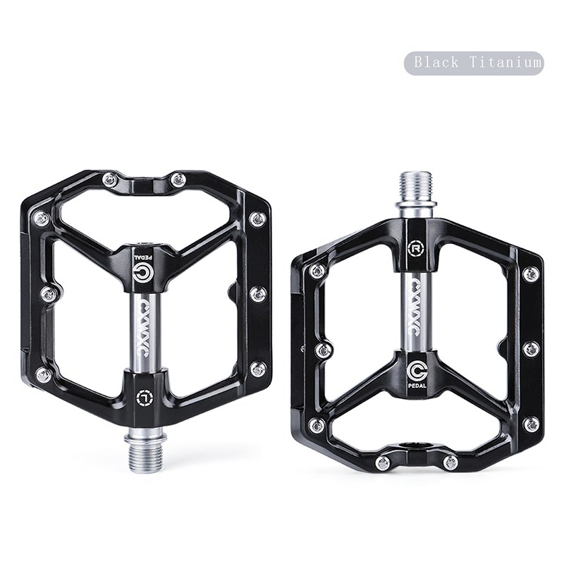 

1 Paar Mountainbike Pedal Rutschfeste BMX MTB Fahrradpedal - Schwarz / Titan.