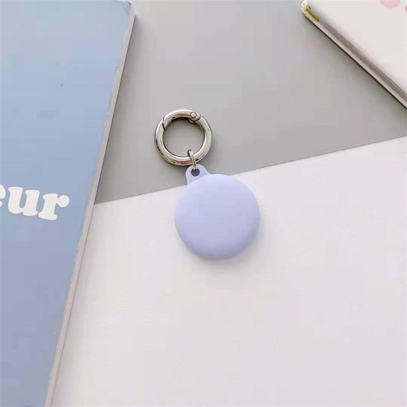 

For Apple AirTag Tracker Case Cover Matte Silicone Protector - Purple, AirTag