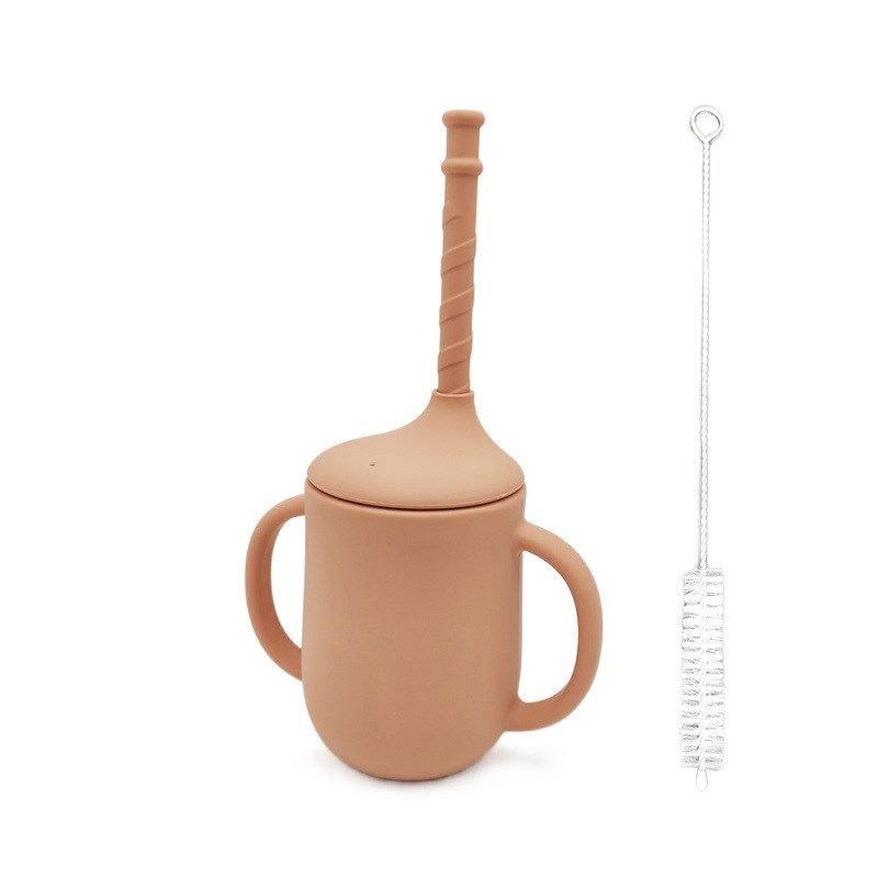 

Silikon Kleinkind Sippy Cup Mit Stroh Silicon Trainingstasse (ohne FDA -zertifikat) - Stil A