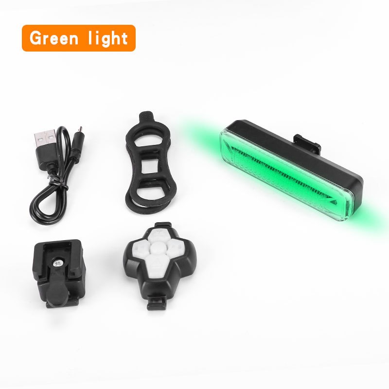 

Fernbedienungsfahrradsignal -licht USB -fahrrad -schwanzlichter - Grün