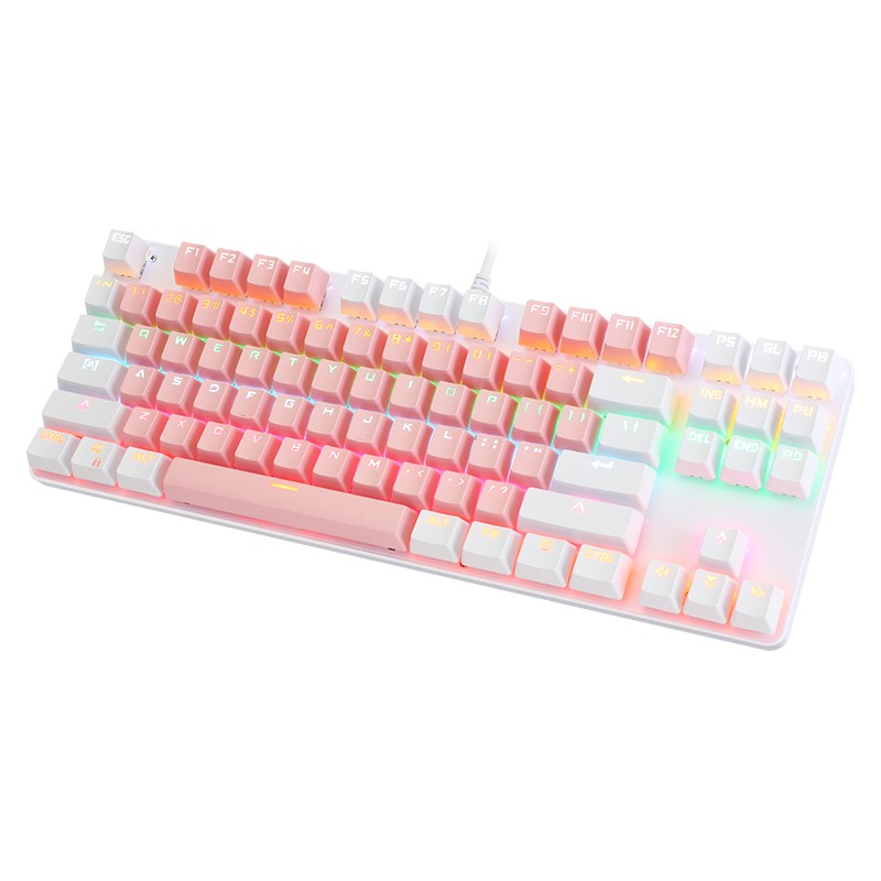

K100 Backligit Gaming-tastatur 26-tasten-usb-kabel-computertastatur - Rosa/weiß