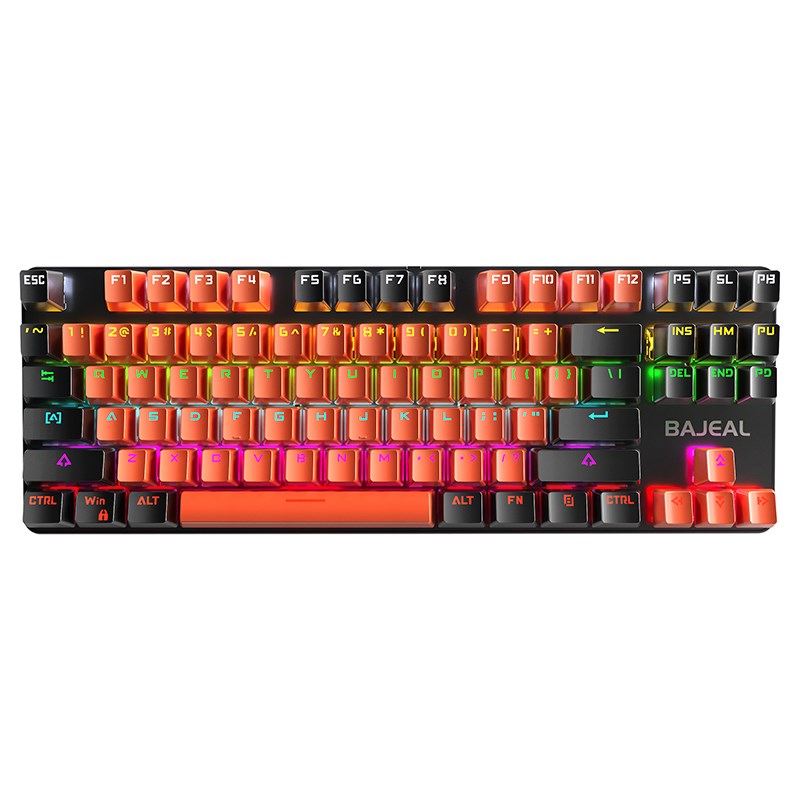 

K200 Wired Gaming-tastatur 87-key-usb-backbeleuchtung Tastatur - Orange/schwarz
