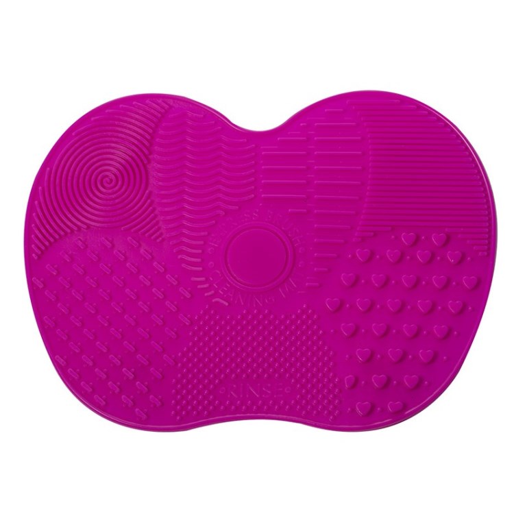 

Silicone Foundation Makeup Brush Cleaner Board Cosmetic Cleaning Mat - Rose