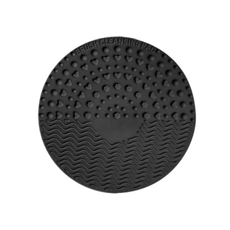 

Silicone Foundation Makeup Brush Cleaner Board Cosmetic Brush Cleaning Mat - Black