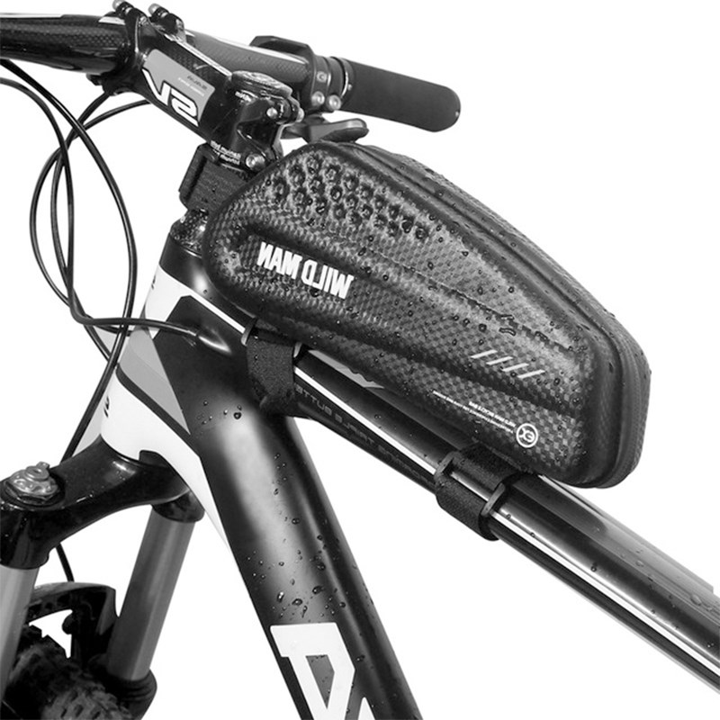 

Wild Mann Fahrradtasche Touchscreen Mobiltelefon Fall Rain-resistent Bike Satteltasche - Schwarz / 1l.