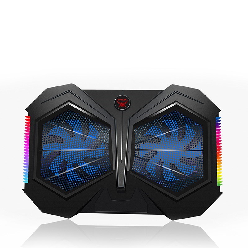 

YL-017 Rgb-laptop-kühlkühler Kühlerständer Notebook-kühlerhalter - Schwarz