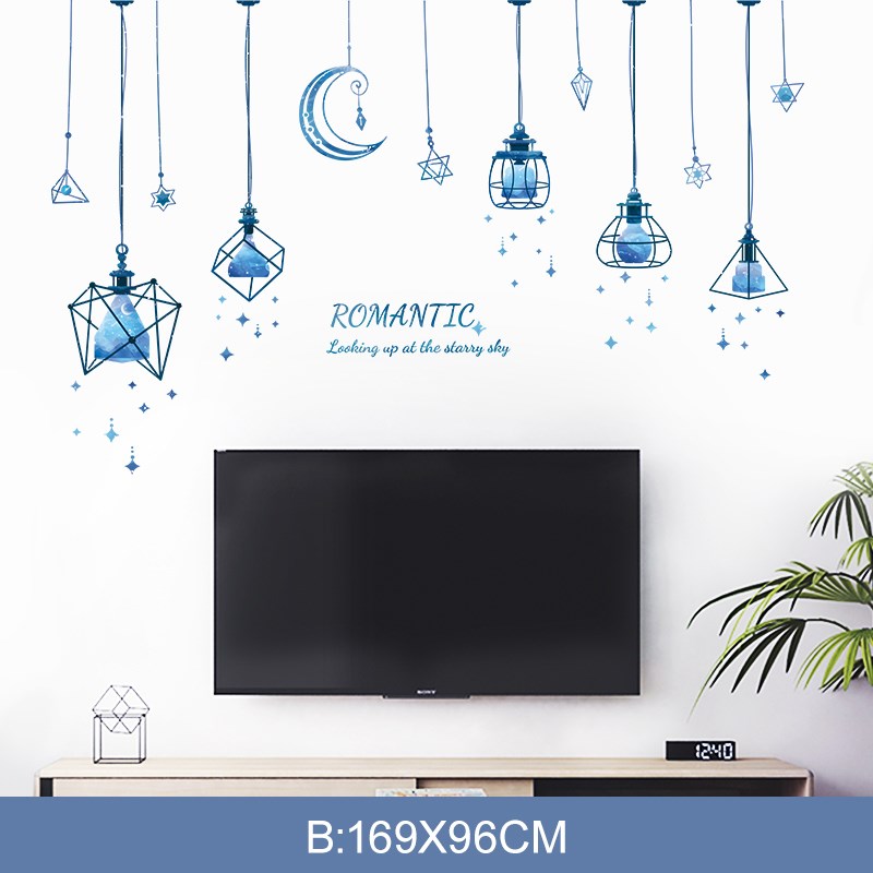 

Star Piano Wall Sticker Living Room Decal Bedroom Background Wallpaper - Style B