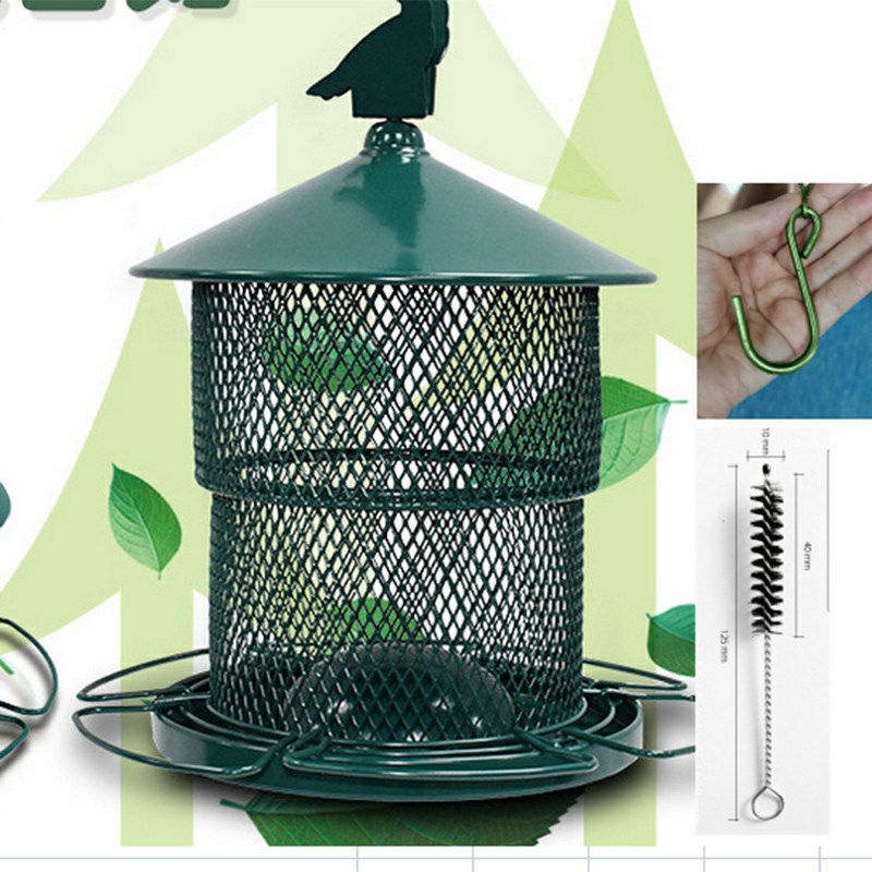 

Hängende Vogelfuttertrog Mit Haken Und Reinigungsbürste - Grün