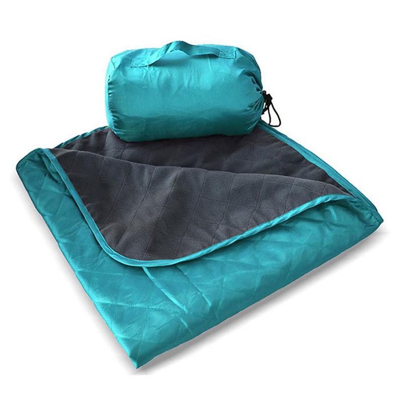 

For Outdoor Hiking Camping Windproof Rainproof Picnic Rest Carpet Rug - Lake Blue