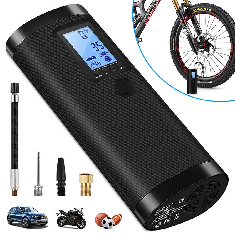 

AP2 LCD Zeigt Eine Genaue Druckluftpumpe Für Das Autofahrrad an - Schwarz