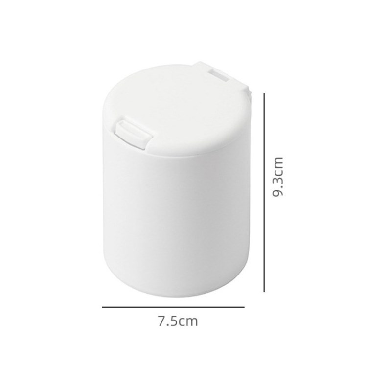 

Pop-Up Style Simple Mini Storage Holder Container Box - White/Round