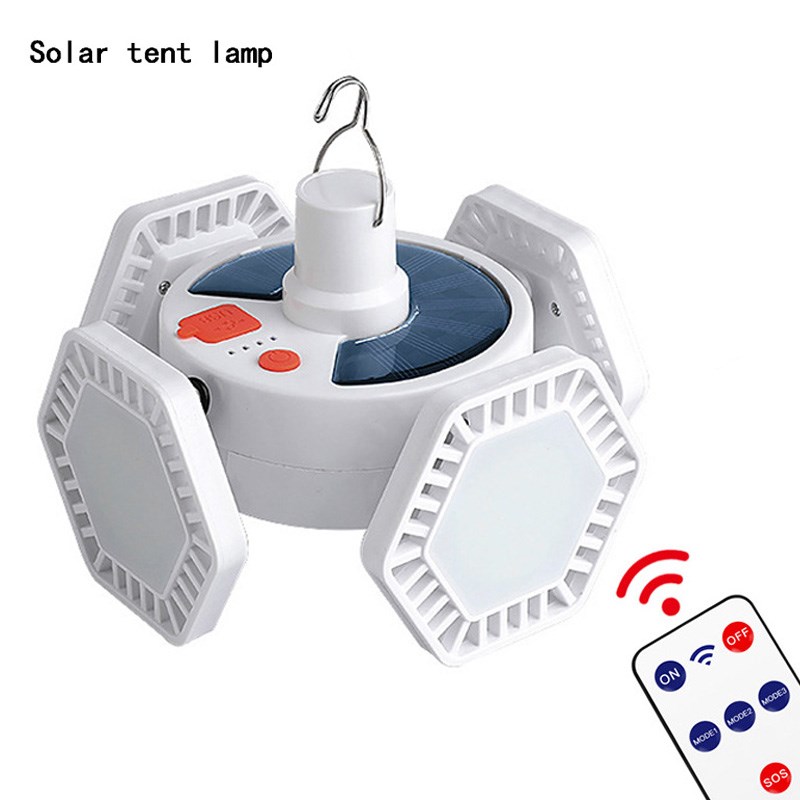 

Geklappte Solarzeltel Licht Camping Lampe LED Lampe Straßenlampe Lampe - Mit Fernbedienung