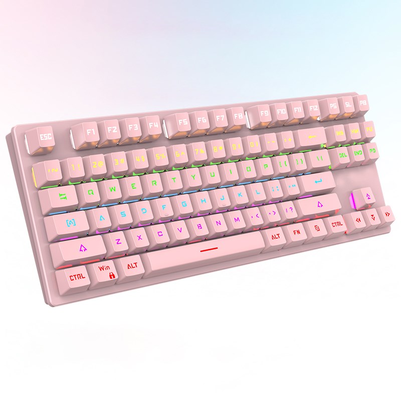 

Jeqang JK-929 Gaming Mechanical Back Light Computertastatur Mit 87-Key - Rosa