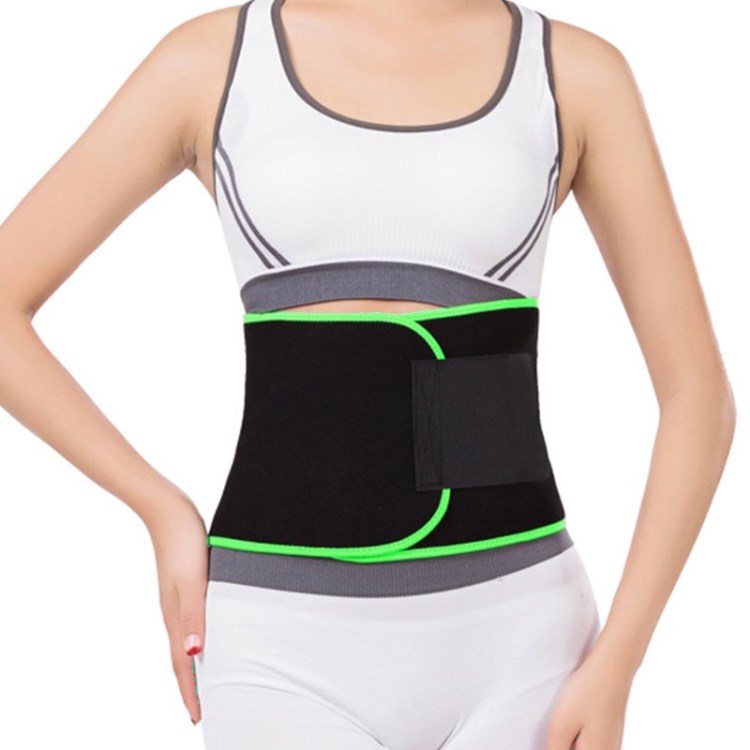 

For Men Women Fitness Exercise Stretchy Slimming Waist Trainer Belt - Green/L